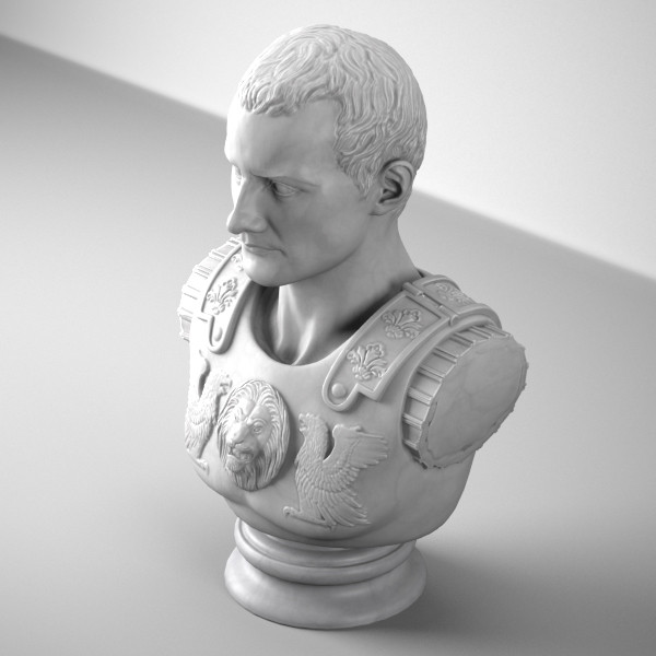 obj decorative bust caesar - Caesar Bust by clay master